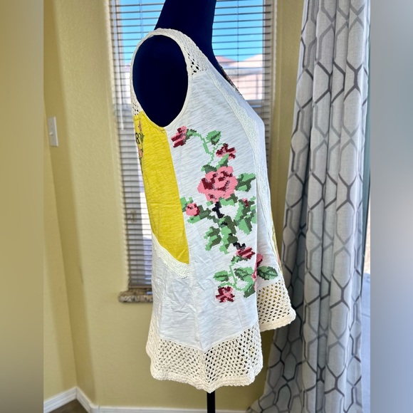 EUC Double D Ranchwear Horse & Flower A-Line Cottagecore Sleeveless Top - Picture 9 of 14